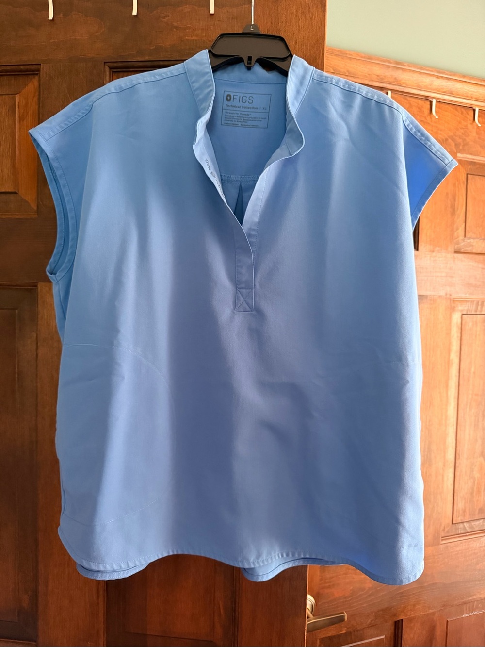 Figs Rafaela Blue Sleeveless Medical Top